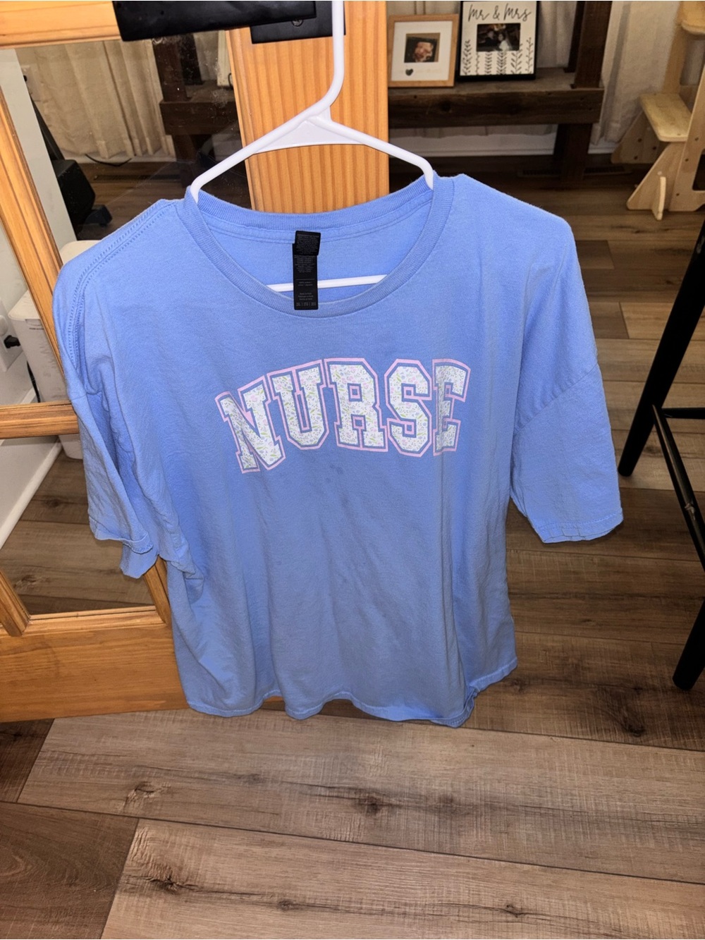 NURSE Graphic Tee - Light Blue Shirt